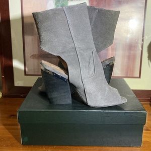 MIA LIMITED EDITION PEEP TOE/HEELS OUT ANKLE BOOTS